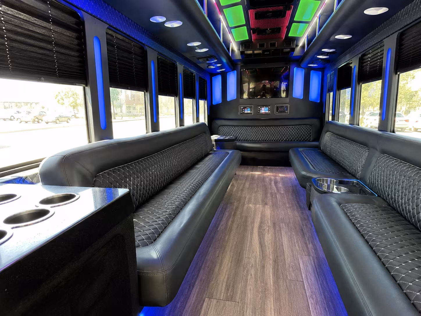 daytona beach 15 passenger party bus inside