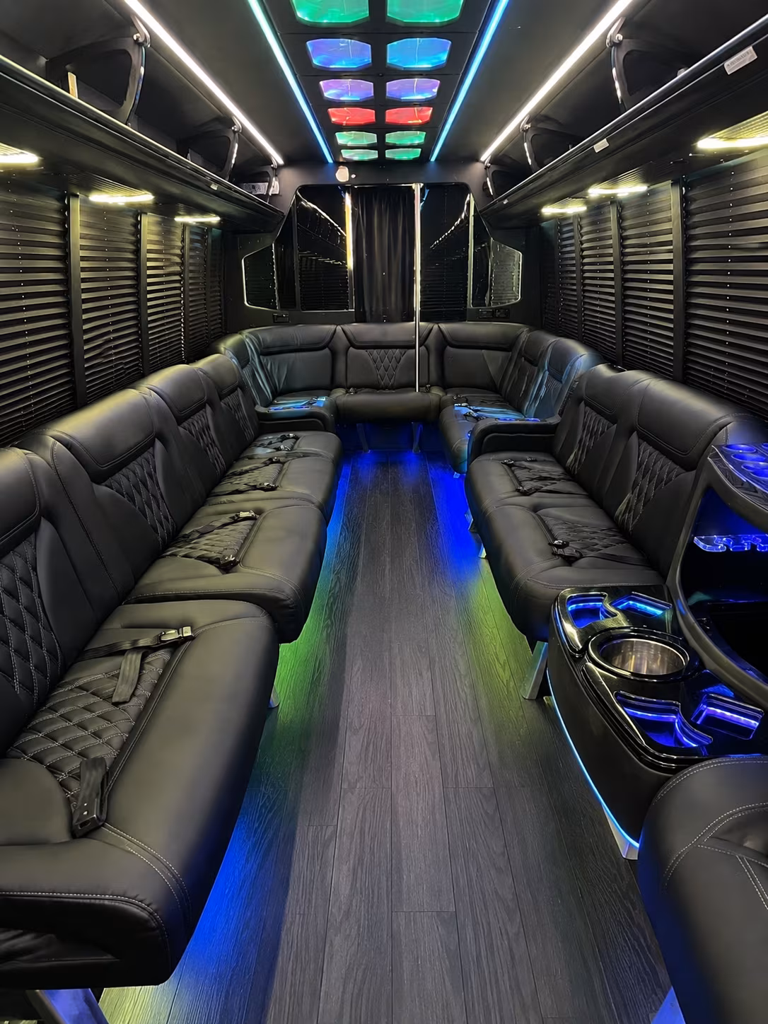 daytona beach 20 passenger party bus interior