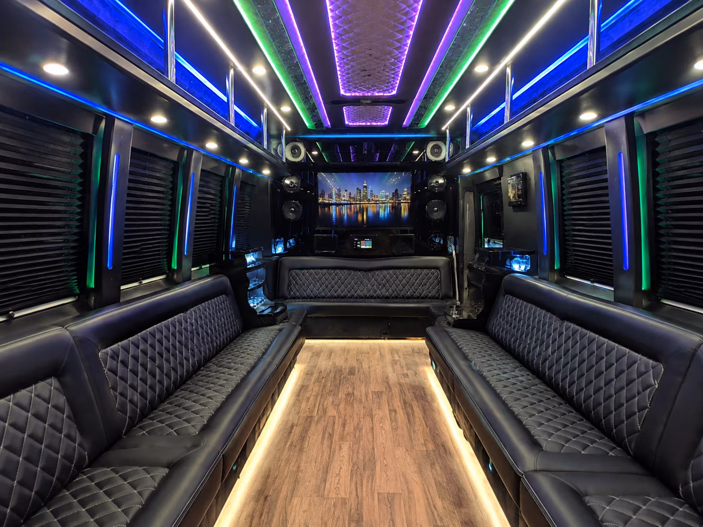 daytona beach 25 passenger party bus interior
