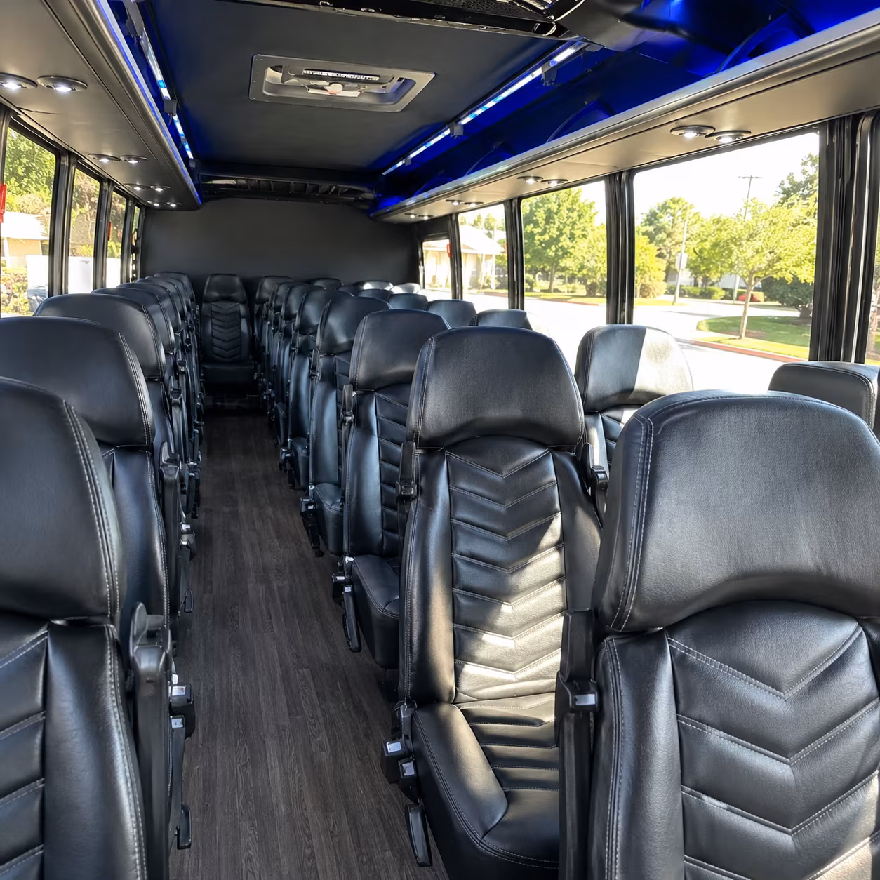 daytona beach 28 passenger minibus inside