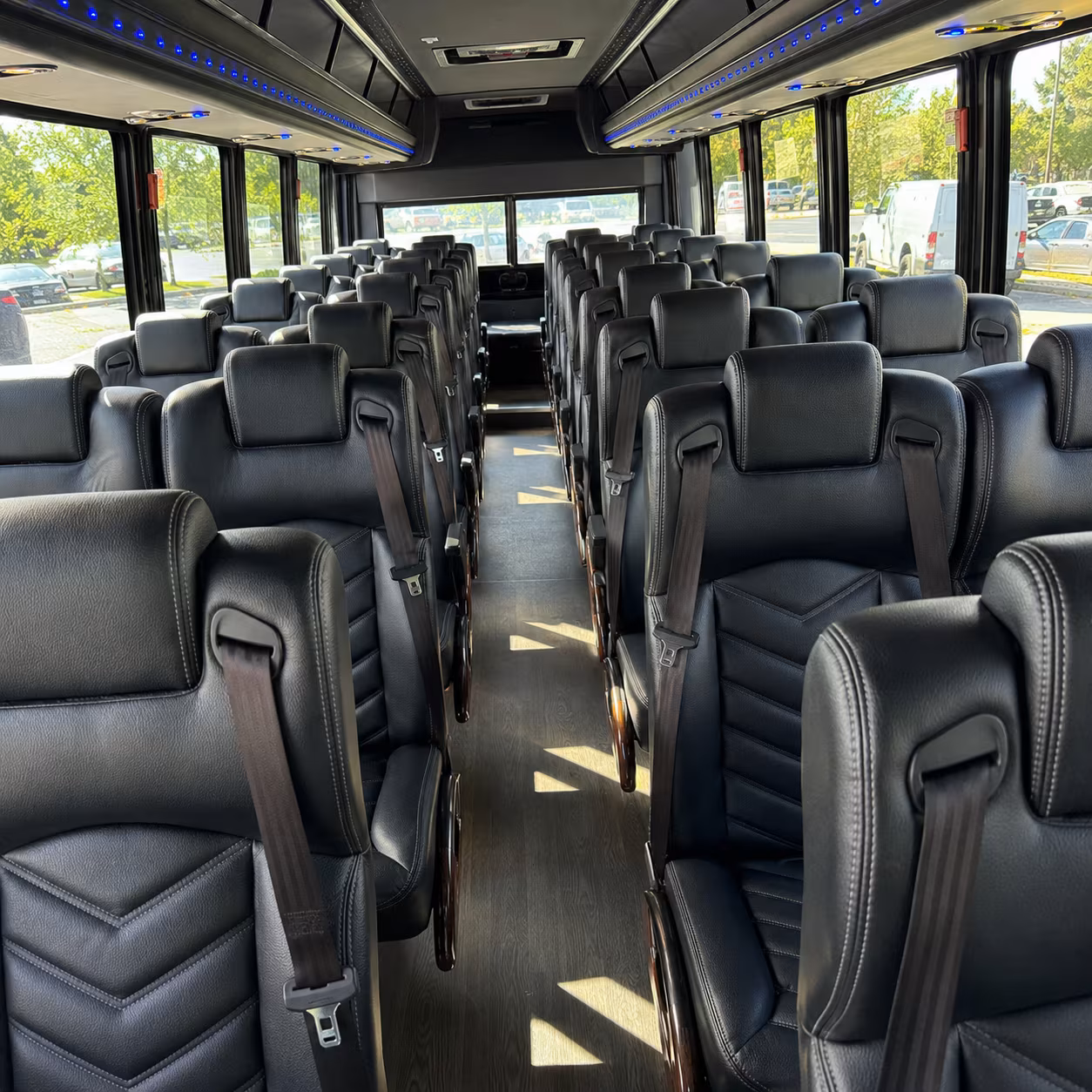 daytona beach 28 passenger minibus interior