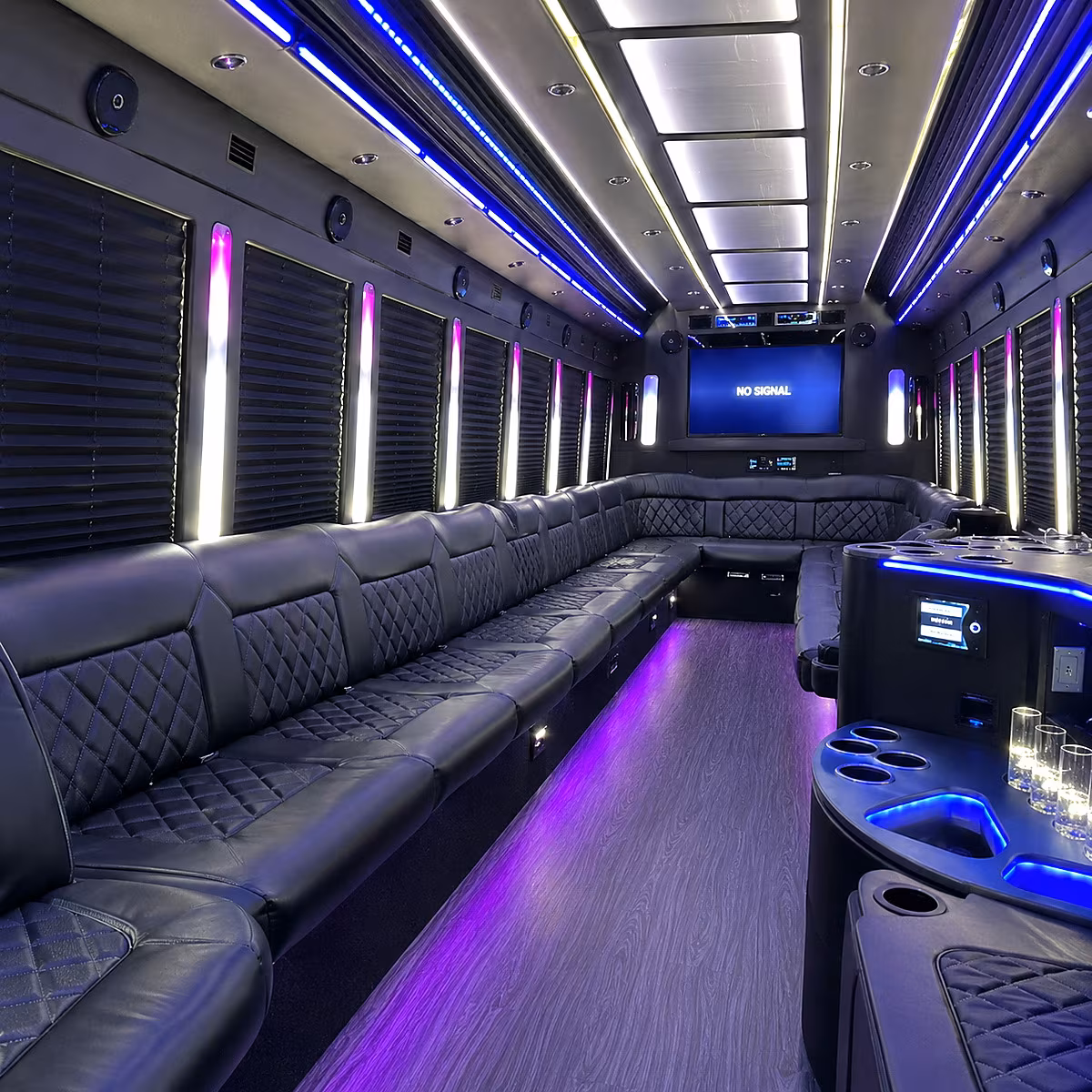 daytona beach 30 passenger party bus inside