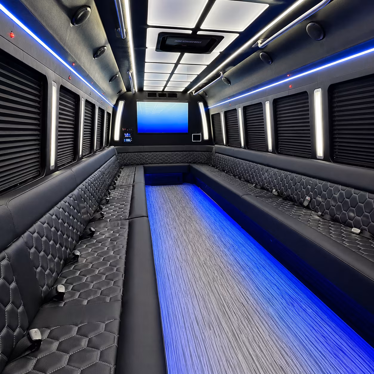 daytona beach 50 passenger party bus inside