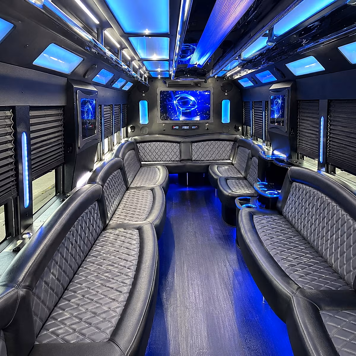 daytona beach 50 passenger party bus interior
